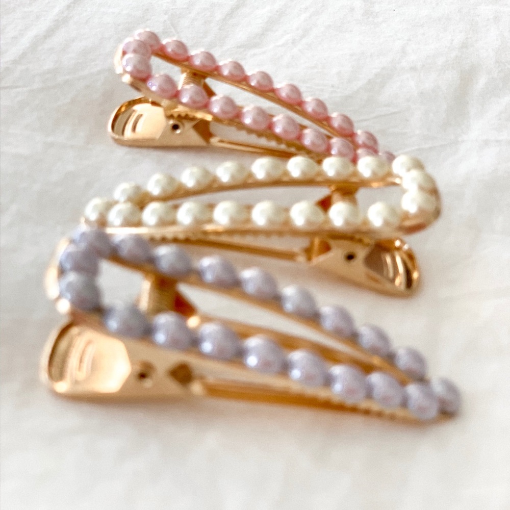 Pearl hair clips - Picture 7 of 8